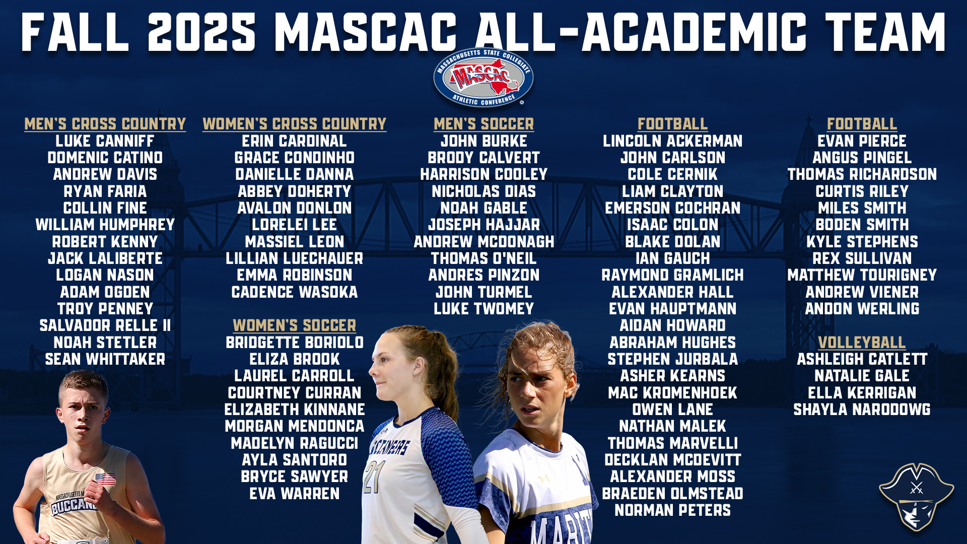 83 Buccaneers Named to MASCAC Fall 2025 All-Academic Team