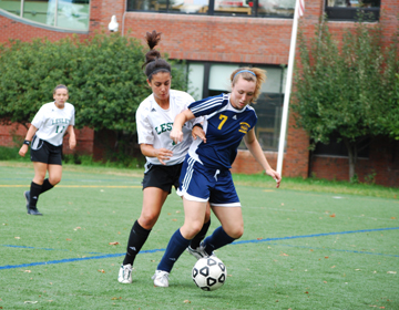 Johnson Makes 11 Saves In Goal As Women's Soccer Drops 5-0 Non-League Decision At Lesley
