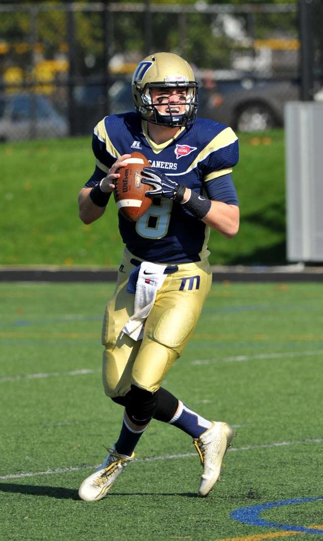 Trudel Ties School Record With Four Touchdown Passes, Pierce Adds 186 Rushing Yards As Football Posts Wild 46-41 MASCAC Triumph At UMass Dartmouth