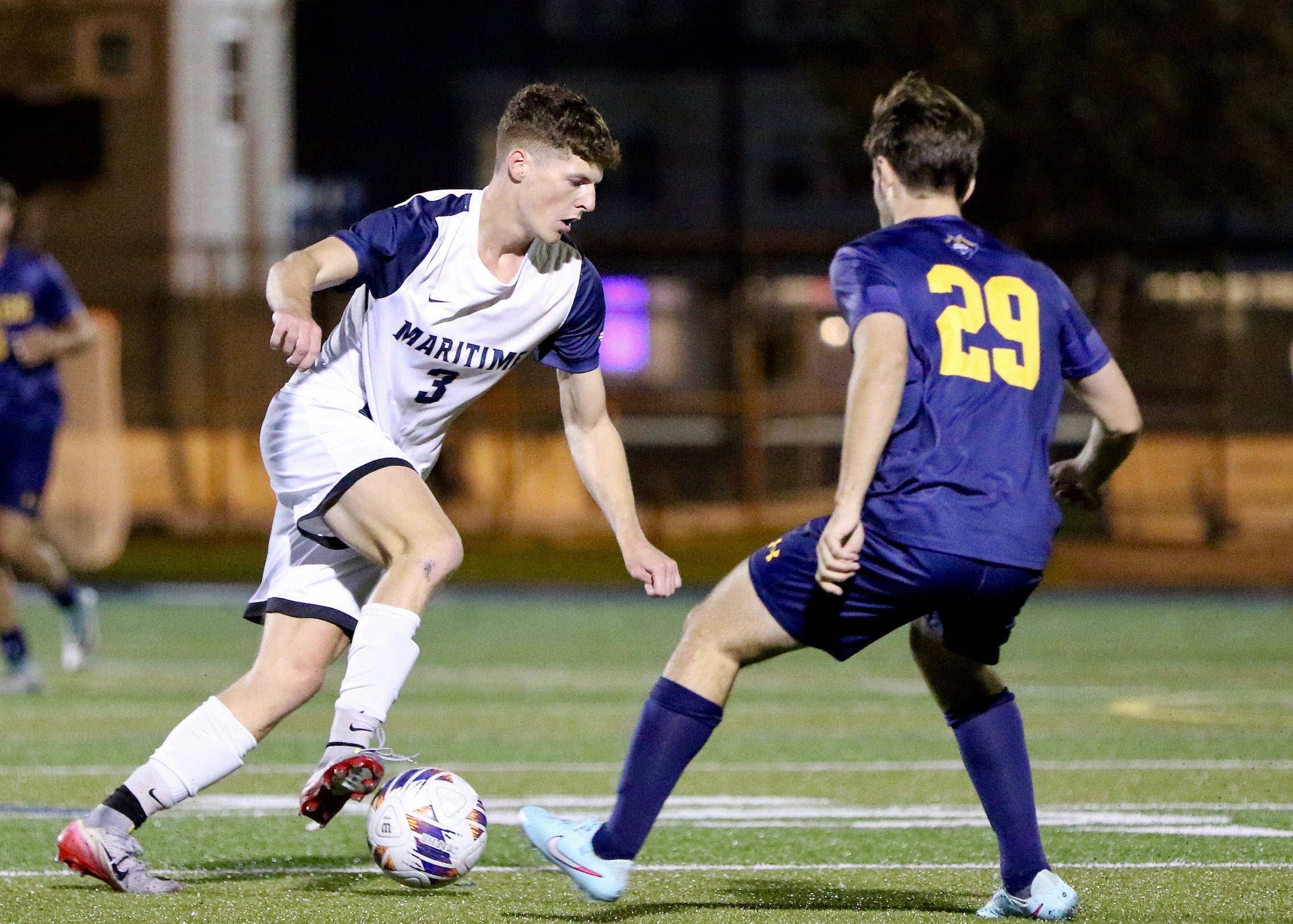 Calvert's Two Goals Boost Bucs Past Trailblazers