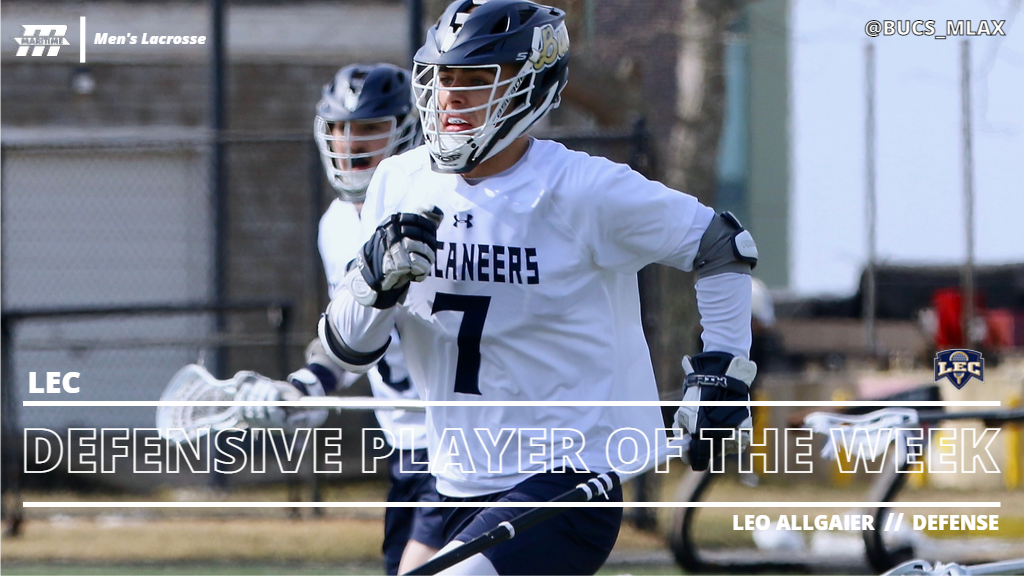Men's Lacrosse: Allgaier Earns LEC Defensive Player of the Week Honors