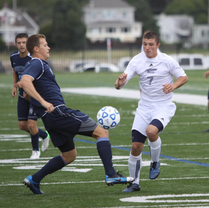 Young Makes Four Saves As Men's Soccer Drops Tough 1-0 Double Overtime Decision To Westfield State In MASCAC Opener