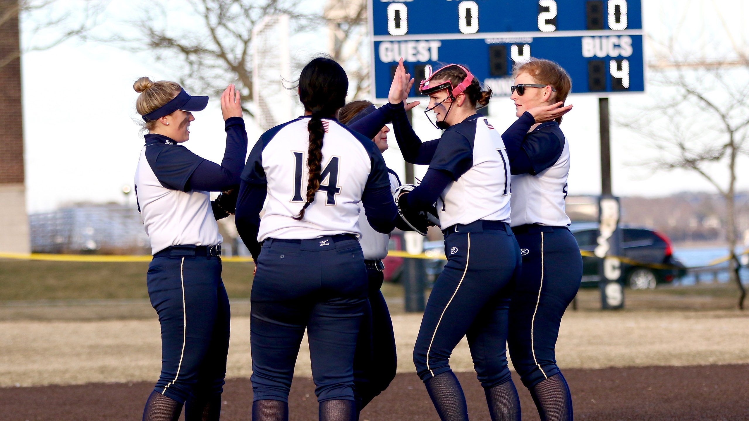 Softball Splits with Johnson as Offense Shines