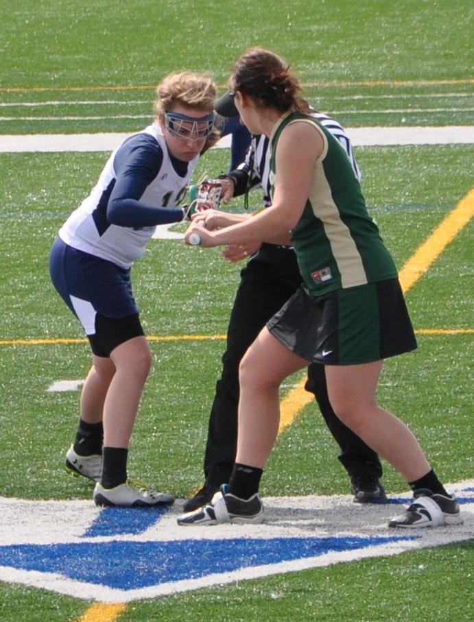 Courcy Nets Hat Trick, Gillett Makes 10 Saves As Women's Lacrosse Drops 18-8 NEWLA Decision At Worcester State