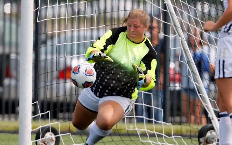 Coffey Makes 10 Saves As Women's Soccer Falls At Suffolk