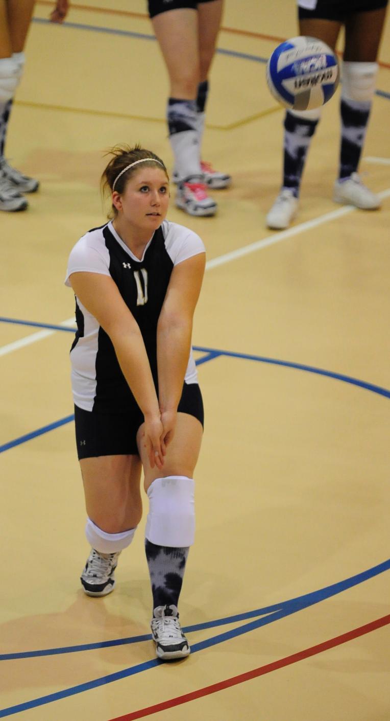 Burgess-Chrost, Pelletier Each Notch Three Kills As Volleyball Drops 3-0 Non-League Home Opening Decision To Suffolk