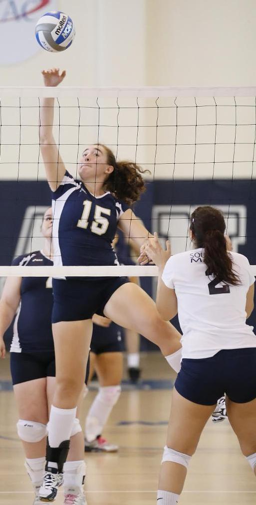 Calnan Collects Eight Kills, Four Service Aces As Volleyball Drops Pair To Pine Manor